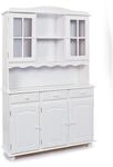 ebuy24 Siena Vitrinenschrank mit 3+2 T&uuml;ren und 3 Schubladen Weiss