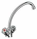 Zweigriff-K&uuml;chenarmatur Ledro Chrom Niederdruck