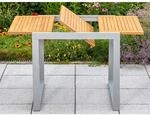 Balkontisch Naxos 80/120 cm x 70 cm Ausziehbar Silber