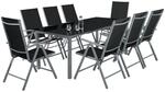 Tectake Aluminium Sitzgruppe Pompeii Mit Aluminiumgestell F&uuml;r 8 Personen Wetterfest