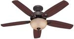 HUNTER FANS Deckenventilator Builder Deluxe 132 cm Bronze mit Beleuchtung und