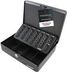 HMF 10015-02 Geldkassette M&uuml;nzz&auml;hlbrett 30 x 24 x 9 cm Schwarz