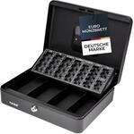 HMF 4215-02 Geldkassette M&uuml;nzz&auml;hlbrett 30 x 24 x 8 cm Schwarz