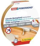 Tesa Powerbond Montageband schmal 2 St&uuml;ck 5 m x 9 mm