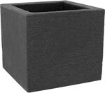 Geli Pflanzgef&auml;&szlig; Kubus Quadratisch 30 cm x 30 cm x 26 cm Anthrazit