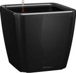 Lechuza&reg; Pflanzgef&auml;&szlig; Quadro Premium LS 28 cm x 28 cm x 26 cm Schwarz hochglanz