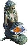 Acqua Arte Wasserspiel Oslo in Bronzeoptik mit LED-Beleuchtung H 78 x 34 x 46 cm