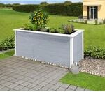 Weka Hochbeet Herba 81 cm x 205 cm x 80 cm Grau-Wei&szlig;