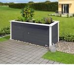 Weka Hochbeet Herba 205 cm x 80 cm x 81 cm Anthrazit/Wei&szlig;