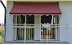 Angerer Klemmmarkise Exklusiv Bordeaux-Creme 150 cm x 350 cm