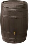 4Rain REgenfass Vino 400, Dunkelbraun Holzoptik