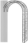 Siena Garden Halb-Rosenbogen Cambridge 130 cm x 35 cm x 245 cm Schwarz