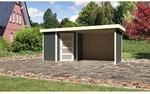 Karibu Holz-Gartenhaus Terragrau Flachdach Lackiert 209 cm x 213 cm