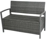 Gartenbank Ferrara Polyrattan 2-Sitzer Dunkelgrau 86 x 118 x 58 cm Gartenbank Ferrara Polyrattan 2-Sitzer Dunkelgrau 86 x 118 x 58 cm