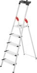Hailo Alu-Haushaltsleiter XXL L80 Comfortline 5-stufig