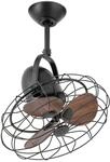 FARO Deckenventilator Keiki Braun 43 cm mit Wandschalter