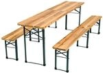 Tectake Bierzeltgarnitur Ralf 3 Teilig Klappbar Tisch 220 x 50 5 x 77 5 cm ...