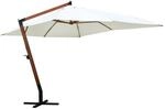 vidaXL Sonnenschirm 300x400 cm Wei&szlig; 40081