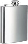 Relaxdays Flachmann Edelstahl Silber Sp&uuml;lmaschinengeeignet 200 ml 12 x 9 x 2 cm