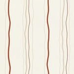 Bricoflor Gestreifte Tapete Rot Creme Beige Streifen Vliestapete Geschwungene Linien