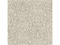 Bricoflor Vlies Textiltapete in Beige Grau Elegante Tapete mit Ornamenten für