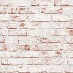Bricoflor Vliestapete in Steinoptik mit 3D Effekt Mauertapete in Wei&szlig; und Rot im