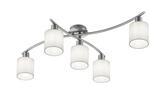 Trio Deckenleuchte Garda Nickel matt-Wei&szlig;