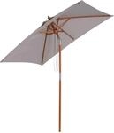 Outsunny Sonnenschirm Tannenholz Bambus Polyester Grau L200 x B150 x H235 cm