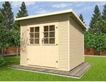 weka Gartenhaus 219 Gr.1, 28 mm, Flachdach mit wekaLine, natur, DT