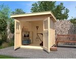 Weka Holz-Gartenhaus Flachdach Unbehandelt 295 cm x 311 cm