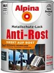 Alpina Metallschutz-Lack Anti-Rost Anthrazitgrau matt 2,5,