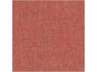 Bricoflor Rote Tapete in Leinenoptik Einfarbige Tapete in Textil Optik für Esszimmer