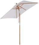 Outsunny Sonnenschirm Tannenholz Polyester Cremewei&szlig; L200 x B150 x H235 cm