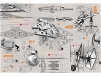 Komar Fototapete Star Wars Blueprints 368 cm x 254 cm FSC®