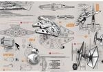 Komar Fototapete Star Wars Blueprints 368 cm x 254 cm FSC&reg;