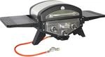 El Fuego Tischgasgrill Smoker Medison 2 Brenner Silber