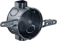 Kaiser Ger&auml;tedose 1055-62 mit Nagelbefestigung &Oslash; 60 mm x 46 mm Schwarz