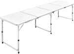 vidaXL Campingtisch Zusammenklappbar h&ouml;henverstellbar Aluminium 240 x 60 cm 41327