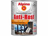 Alpina Metallschutz-Lack Anti-Rost Dunkelgrau Hammerschlag 2,5 Liter