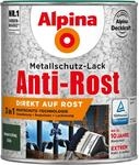 Alpina Metallschutz-Lack Anti-Rost Gr&uuml;n Hammerschlag 750 ml