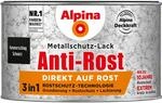 Alpina Metallschutz-Lack Anti-Rost Schwarz Hammerschlag 300 ml