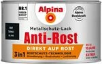 Alpina Metallschutz-Lack Anti-Rost Schwarz matt 300 ml