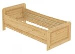 Erst-Holz Seniorenbett 120 x 200 Kiefer Massiv ohne Lattenrost Modell 42
