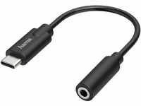 Hama Audio-Adapter USB-C-Stecker/3,5 mm-Klinke-Buchse Stereo Schwarz
