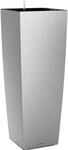 Lechuza&reg; Pflanzgef&auml;&szlig; Cubico Alto Premium 40 cm x 40 cm Silber metallic