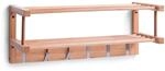 Zeller Wandgarderobe Bambus 60 cm x 24 cm x 24 cm