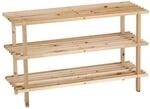 Zeller Schuhregal mit 3 Ablagen 49,5 cm x 26 cm x 80 cm Kiefer