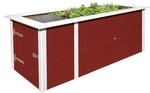 Weka Hochbeet 81 cm x 205 cm x 79 cm Rot mit Schrank