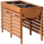 Dobar Doppel-Hochbeet 71 cm x 100 cm x 50 cm Kiefernholz FSC&reg;