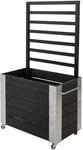 PLUS Pflanzkasten Raumteiler mit Stahlecken 87x50x155 cm - Schwarz